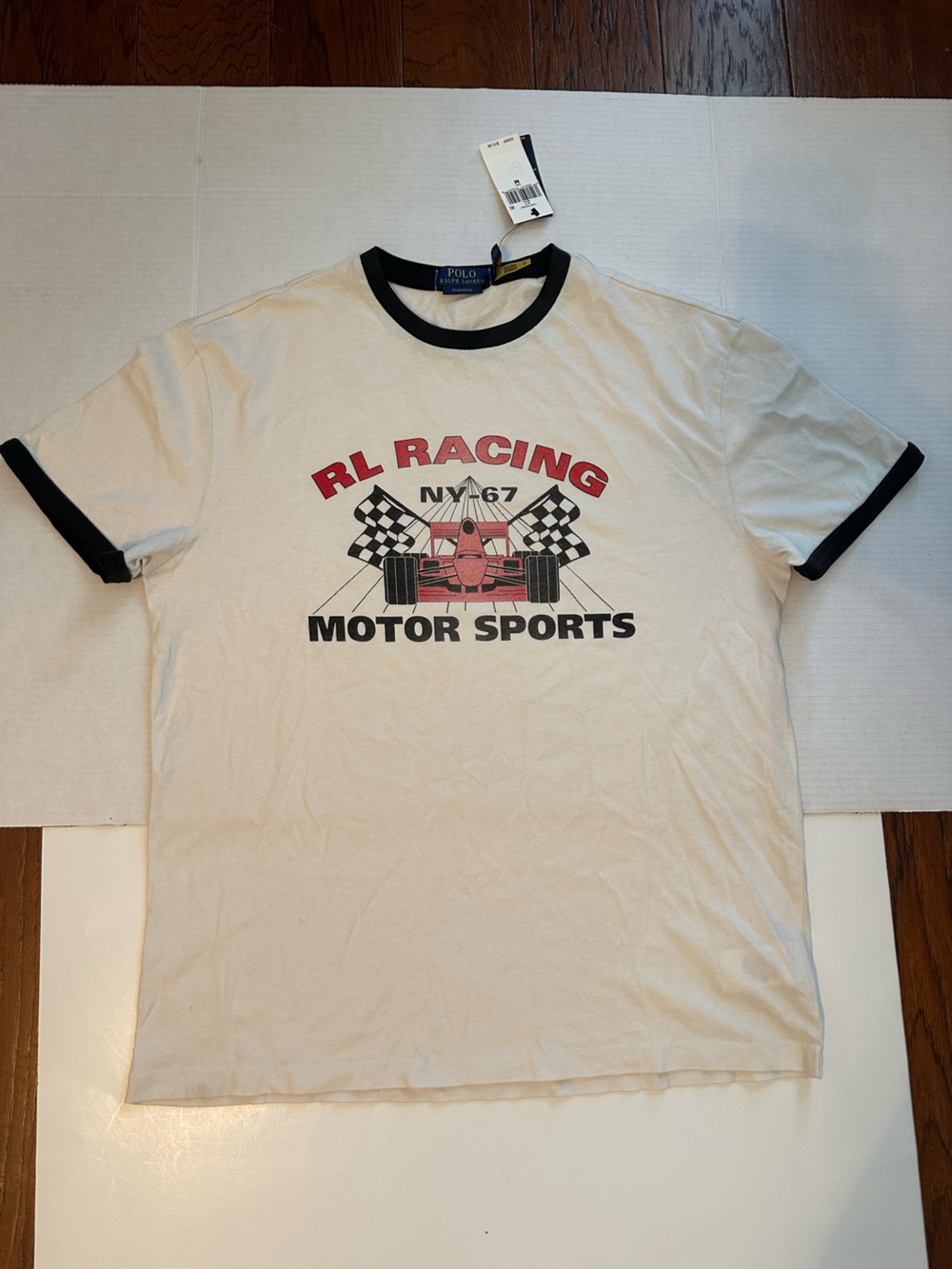 Polo Ralph Lauren RL Racing Motorsports Ringer Graphic T-Shirt NWT Men’s M - Picture 2 of 5